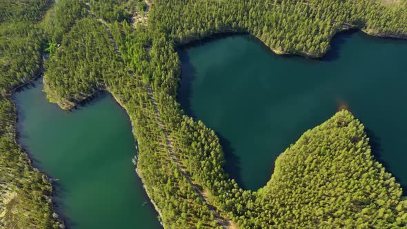 Lake and Forest in Finland. Beautiful Nature of Finland
