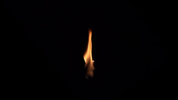 Flame Over Round Surface