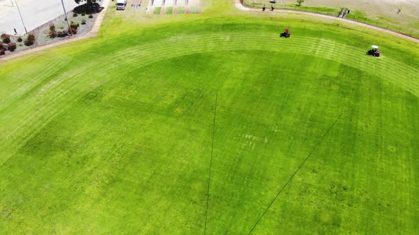 Aerial View of an Oval in Australia