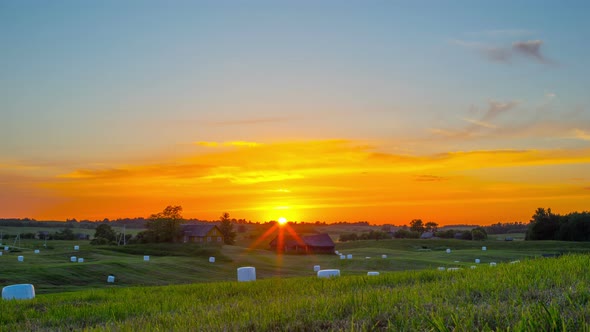Rural Landscape and Sunset 