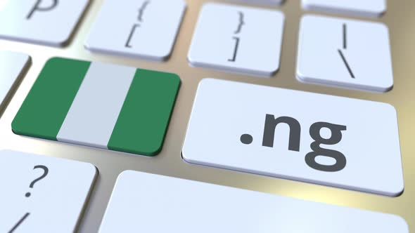 Nigerian Domain .Ng and Flag of Nigeria on the Buttons