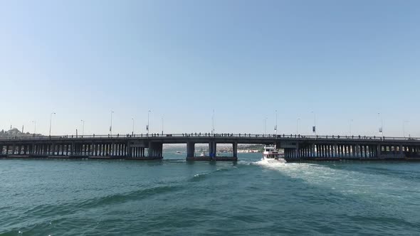 Golden Horn bridge Istanbul.