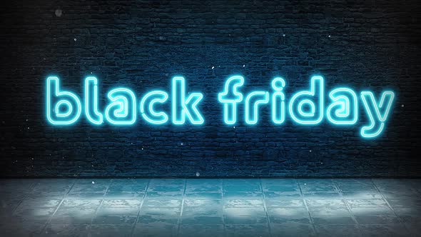 Black Friday Neon Sign Blue