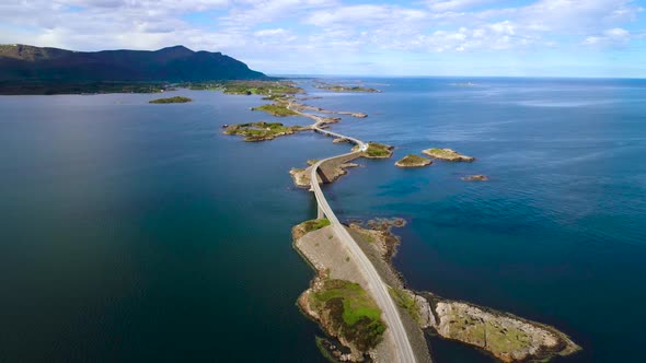 Atlantic Ocean Road Aerial Norway