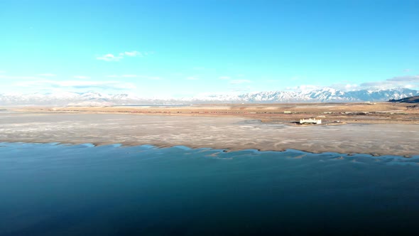 The Great Salt Lake, Utah.