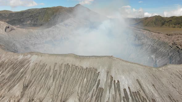 Closeup View of Volcano Eruption