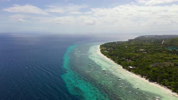 Sandy Beach and Tropical Sea