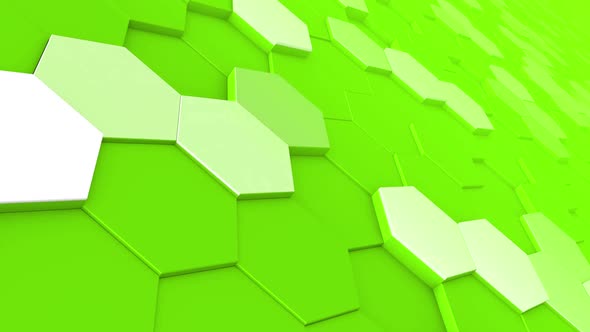 Green Modern Hexagon Background