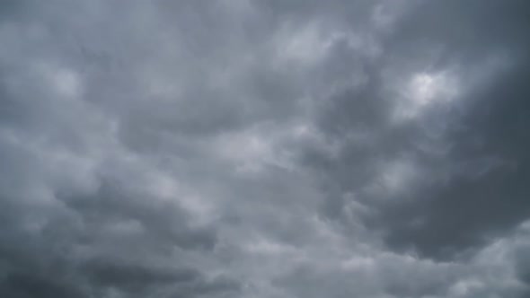 Storm Clouds Are Moving in Sky, Timelapse.