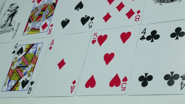 Modern Poker Cards On The Table In The Casino