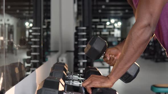 African American Man Workout in the Gym