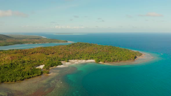 Coastline on the Tropical Island. Balabac Island, Palawan