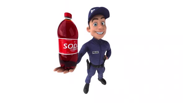 Fun 3D cartoon Police Officer