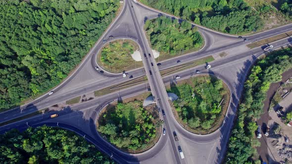 Highway Intersection From the Air