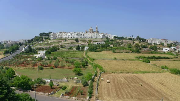 Aerial view of Locorotondo, Apulia, Italy