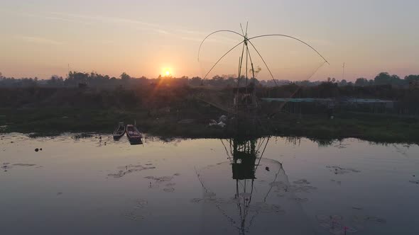 Sunrise On Red Lotus Lake