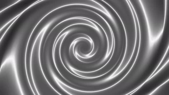 Black White Glowing Twirl Background Animation