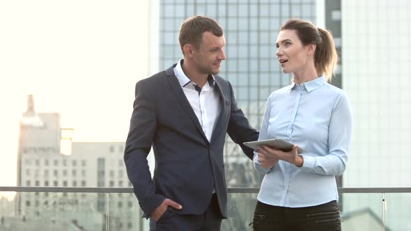 Business People with a Tablet