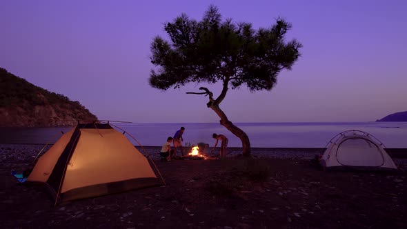 Tourist Camp on the Mediterranean