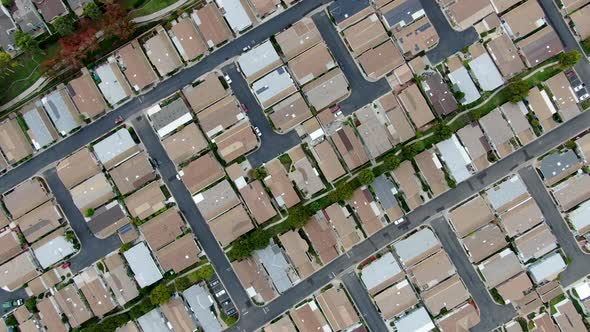 Aerial View of Large-scale Residential Neighborhood, Irvine, California