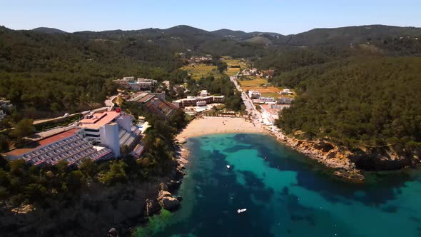 Puerto de San Miguel beach in Ibiza, Spain