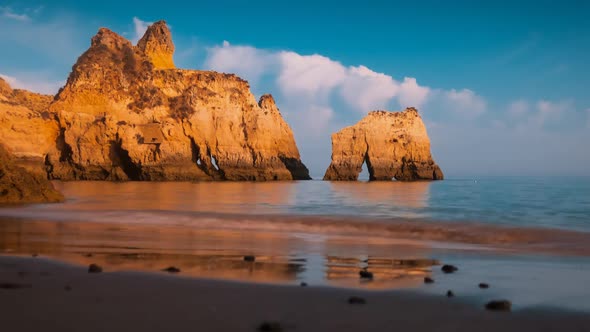 Stunning View of Tres Irmaos Beach, Alvor, The Algarve, Portugal