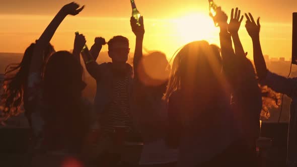 Sunset Celebration on Rooftop