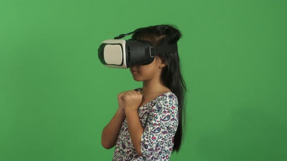 Kid Frightening Virtual Reality World