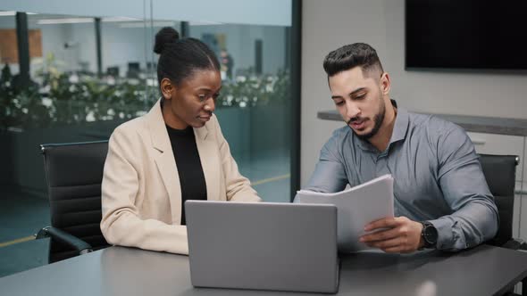 African Female Financial Advisor Businesswoman Agent Lawyer Insurer Colleague Partner Discuss