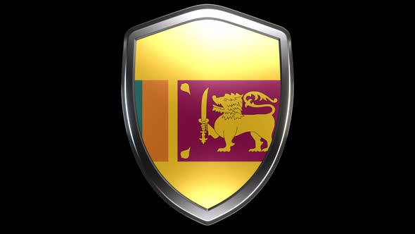 Sri Lanka Emblem Transition with Alpha Channel - 4K Resolution