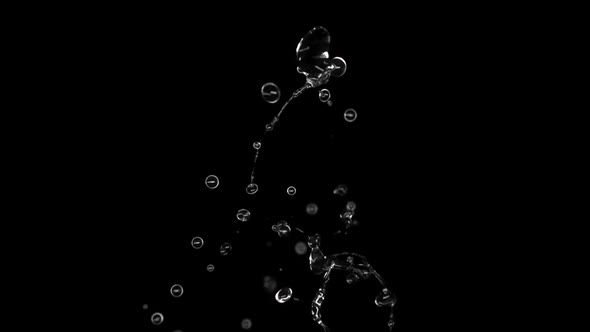 2 Drops Of Water Meet And Splash In The Air alt