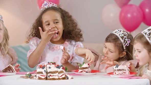 Sweeties Eating Birthday Cake