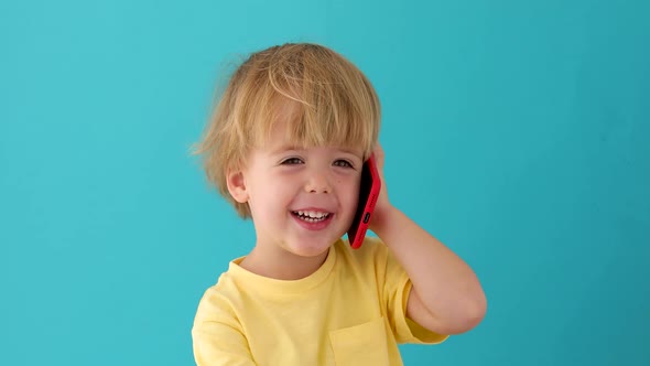 Boy Talking Mobile Phone