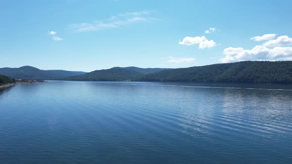 The Angara River is a Major River in Siberia Leaving Lake Baikal Near the Settlement of Listvyanka