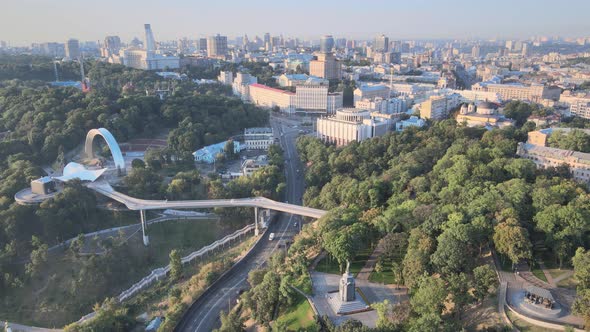 Kyiv, Ukraine Aerial View of the City. Kiev