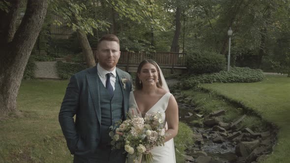 A soon-to-be-married couple poses for wedding portraits that will be cherished for years to come.  A