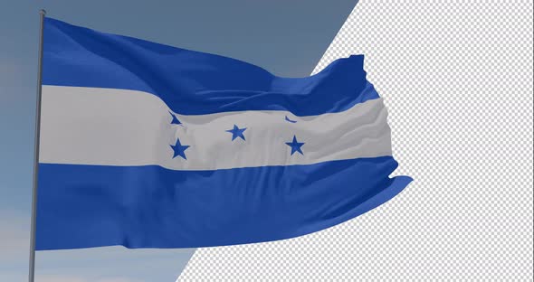 flag Honduras patriotism national freedom, seamless loop, alpha channel