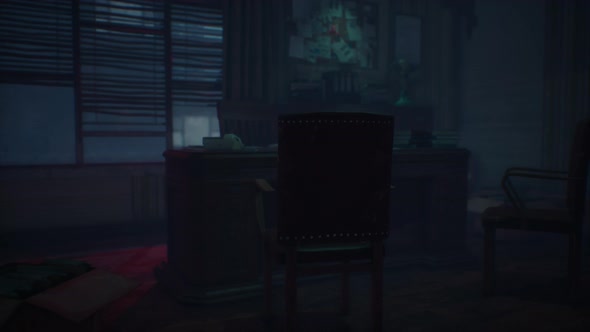 Small Retro Office at Night alt