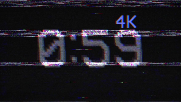 4k VHS 60 Sec Countdown