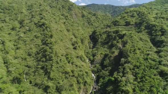 Waterfall in the Mountains