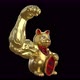 A LUCKY CAT WITH MUSCLE ARM SIDEVIEW 4K - VideoHive Item for Sale