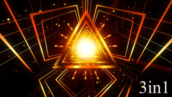 Tri Lines Gold Background