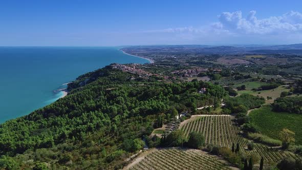 Fantastic Aerial View of Italian Coastal Zone