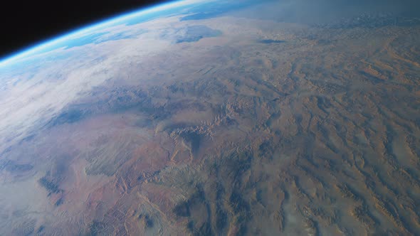 Cinematic Shot of Grand Canyon From Space