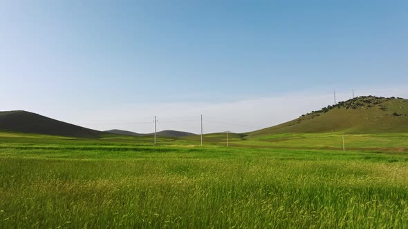 Flying quadrocopter in the field