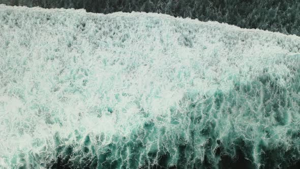 Aerial texture of relaxing seashore beach holiday by aqua blue ocean with white sand background of a