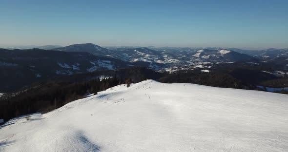 From Great Heigh Fairytale Mountain Landscape Snow Covered Alpine Sharp Peaks