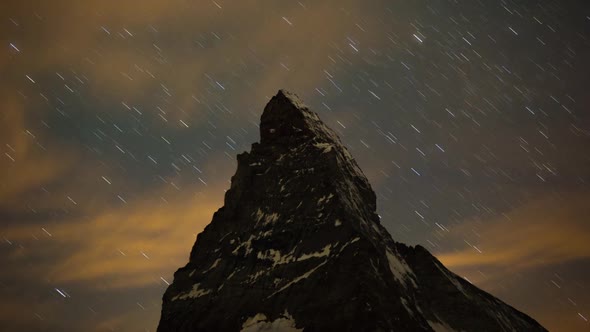 matterhorn alps switzerland mountains snow peaks ski timelapse stars night