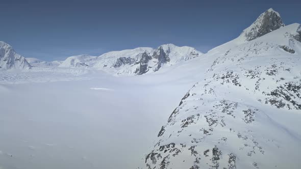 Antarctica Mountain Dramatic Landscape Aerial View