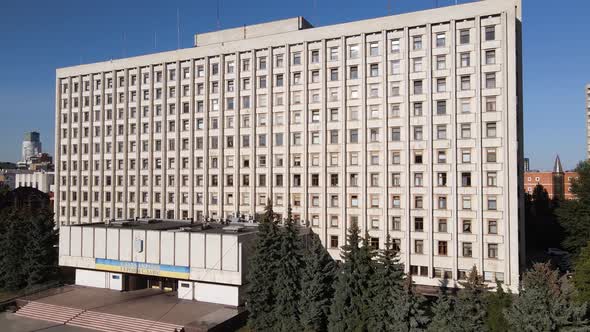 Elections in Ukraine: Central Election Commission of Ukraine in Kyiv. Aerial